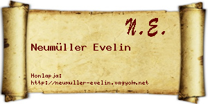 Neumüller Evelin névjegykártya