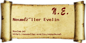 Neumüller Evelin névjegykártya